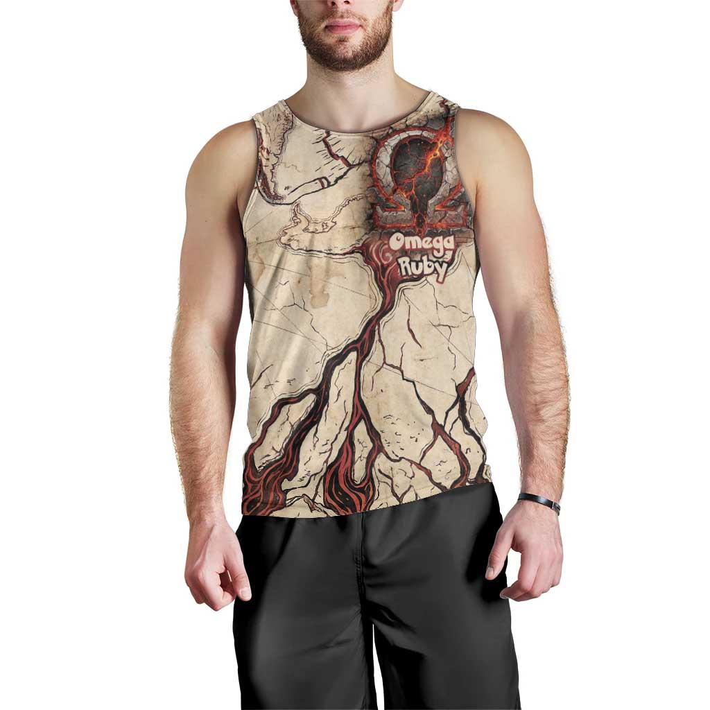 Groudon Omega Ruby Men Tank Top Ancient Volcano Map Art
