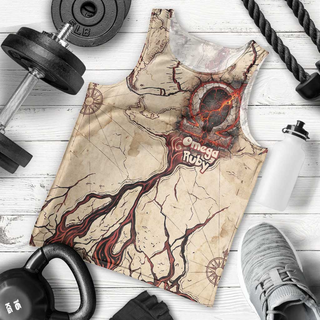 Groudon Omega Ruby Men Tank Top Ancient Volcano Map Art