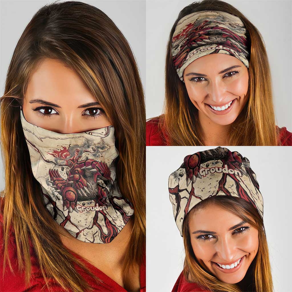 Groudon Omega Ruby Neck Gaiter Ancient Volcano Map Art