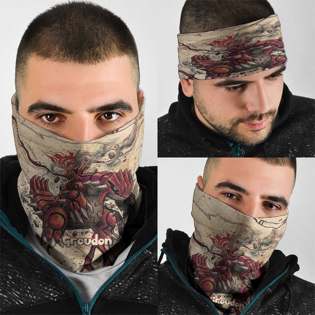 Groudon Omega Ruby Neck Gaiter Ancient Volcano Map Art