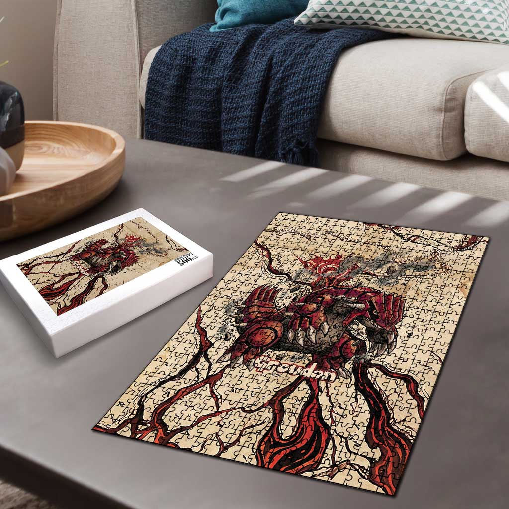 Groudon Omega Ruby Puzzle Ancient Volcano Map Art