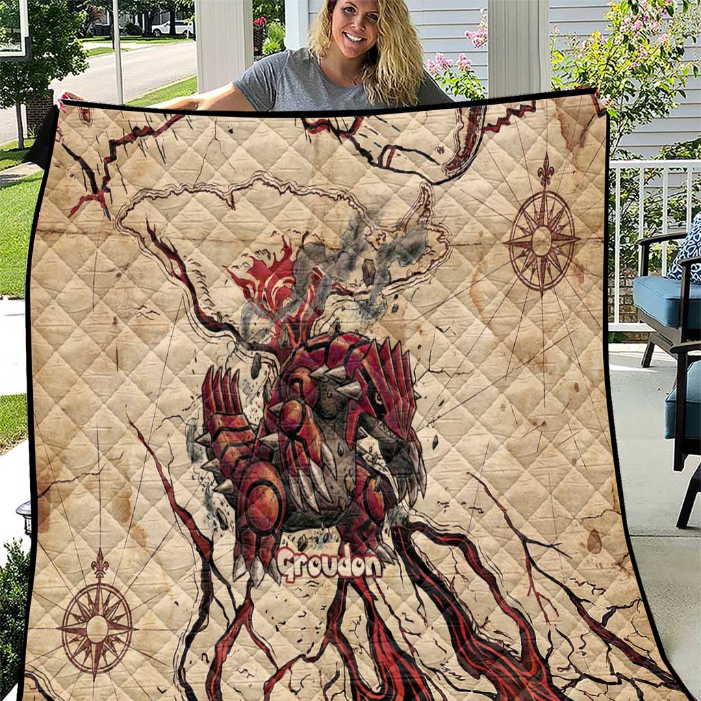 Groudon Omega Ruby Quilt Ancient Volcano Map Art