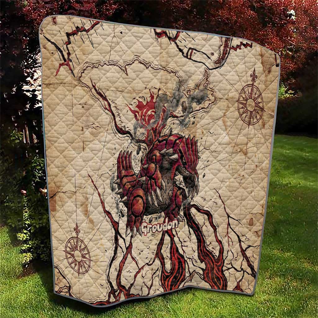 Groudon Omega Ruby Quilt Ancient Volcano Map Art