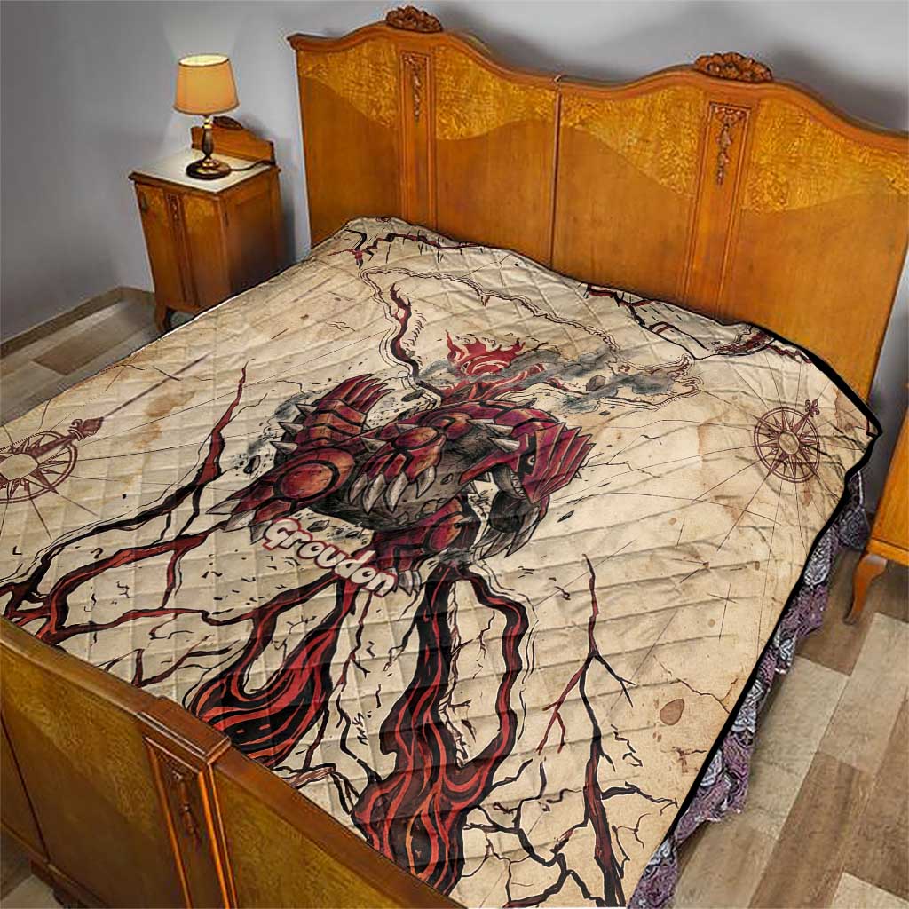Groudon Omega Ruby Quilt Ancient Volcano Map Art