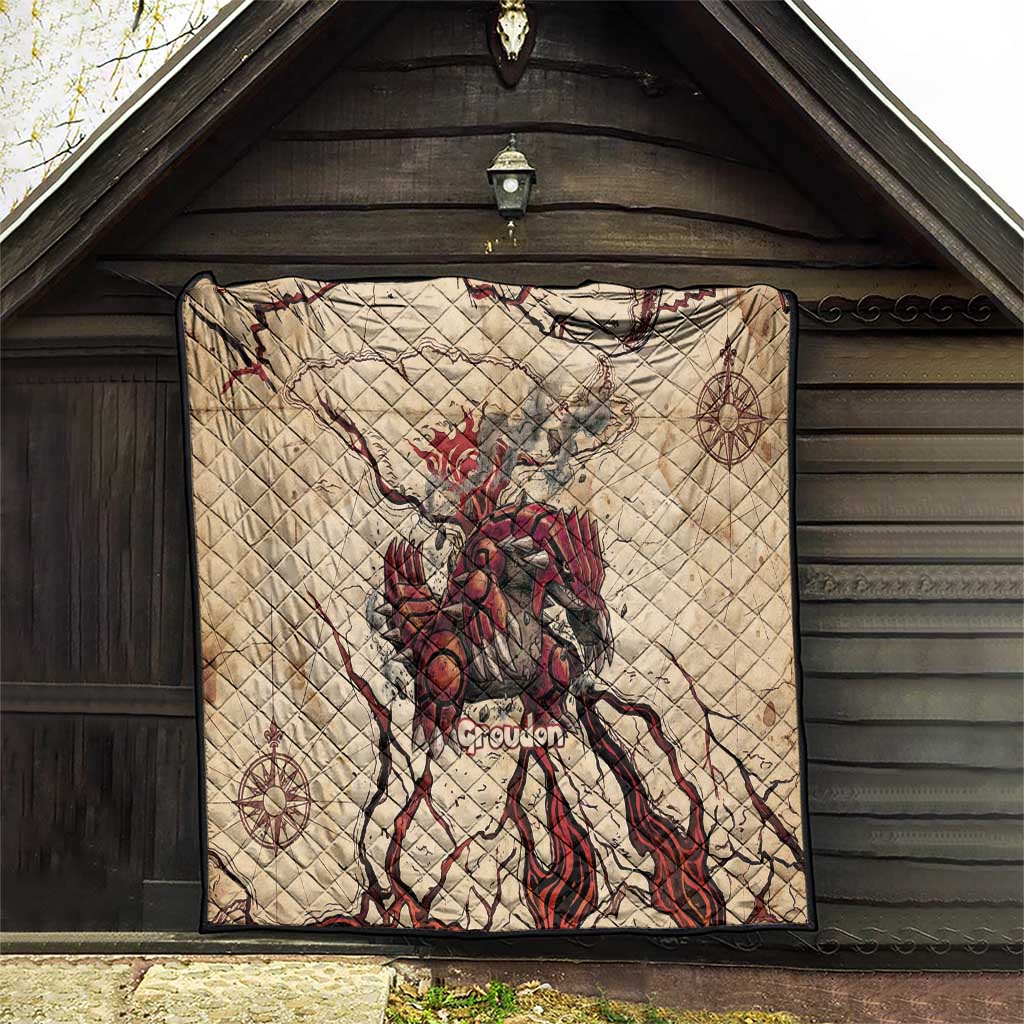 Groudon Omega Ruby Quilt Ancient Volcano Map Art