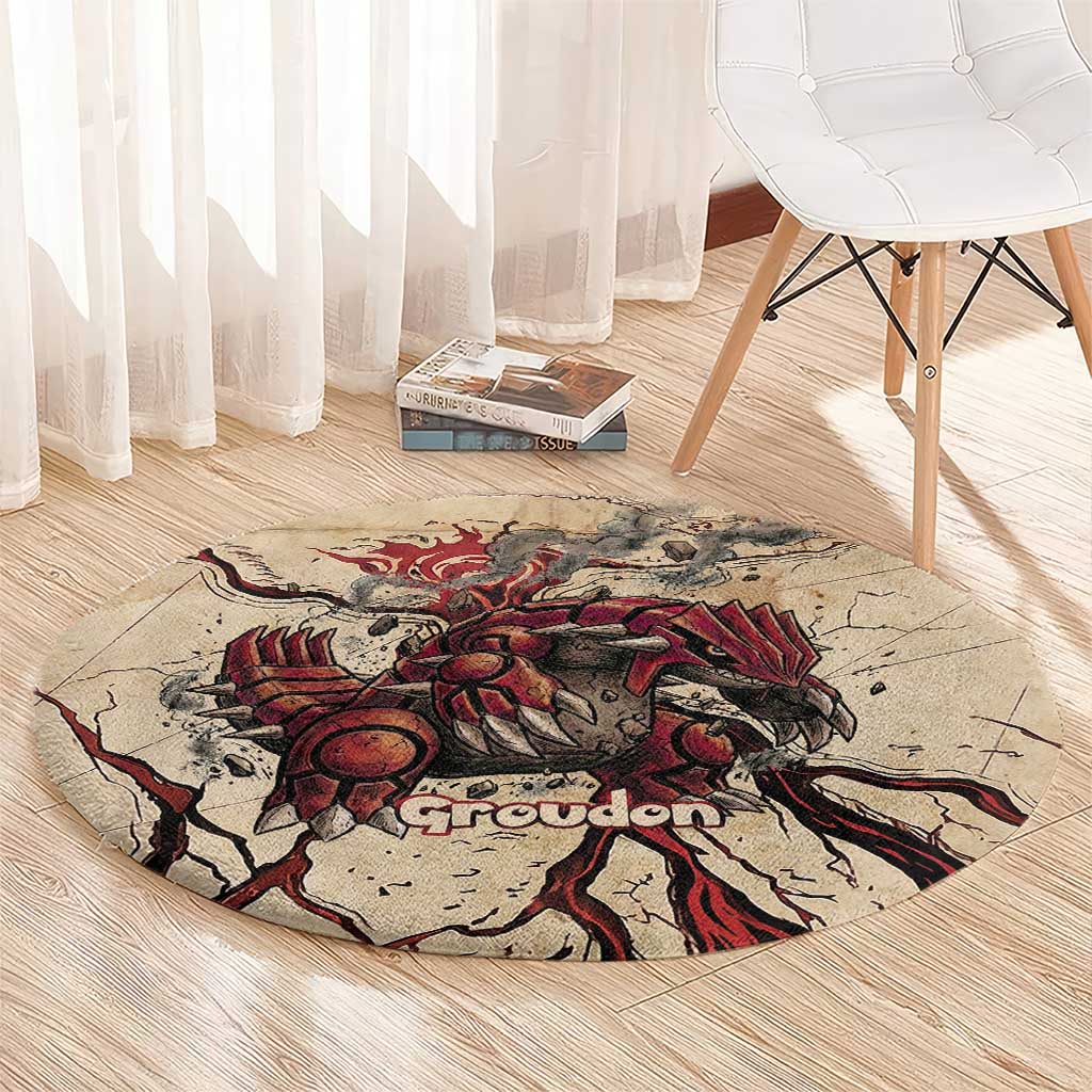 Groudon Omega Ruby Round Carpet Ancient Volcano Map Art