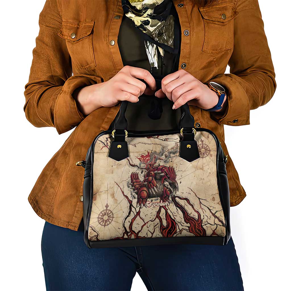Groudon Omega Ruby Shoulder Handbag Ancient Volcano Map Art