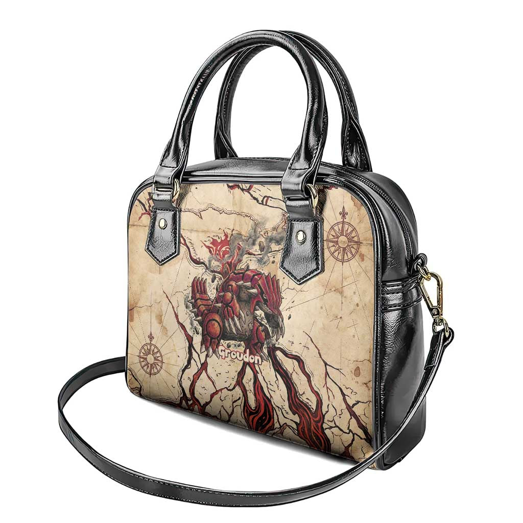 Groudon Omega Ruby Shoulder Handbag Ancient Volcano Map Art