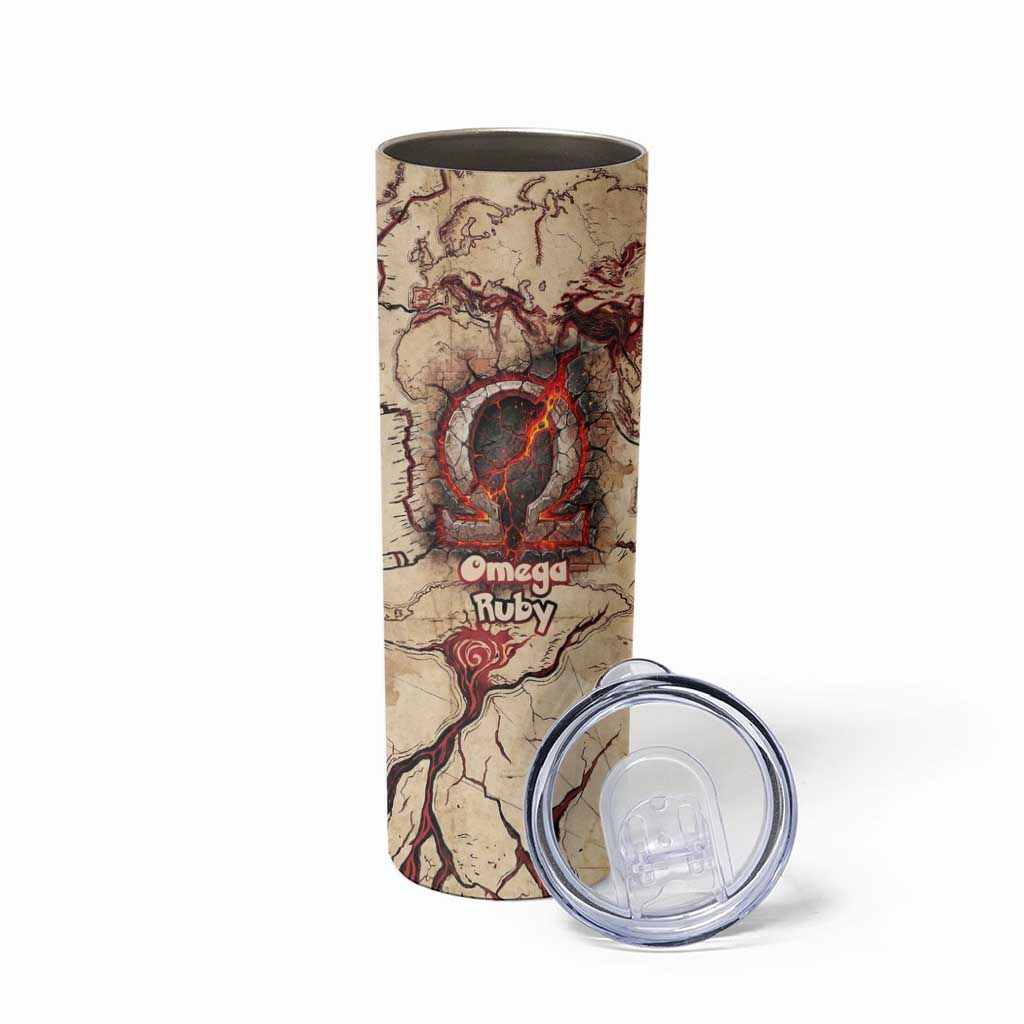 Groudon Omega Ruby Skinny Tumbler Ancient Volcano Map Art