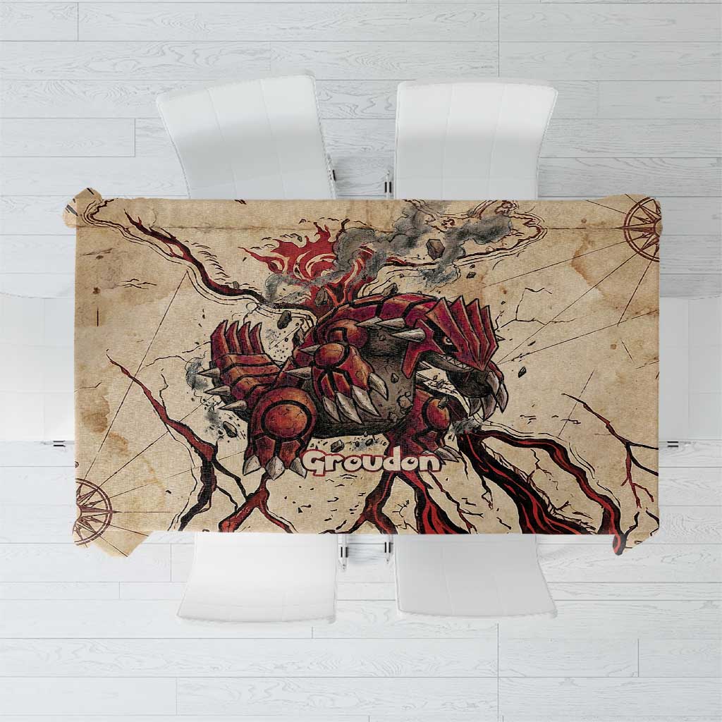 Groudon Omega Ruby Tablecloth Ancient Volcano Map Art