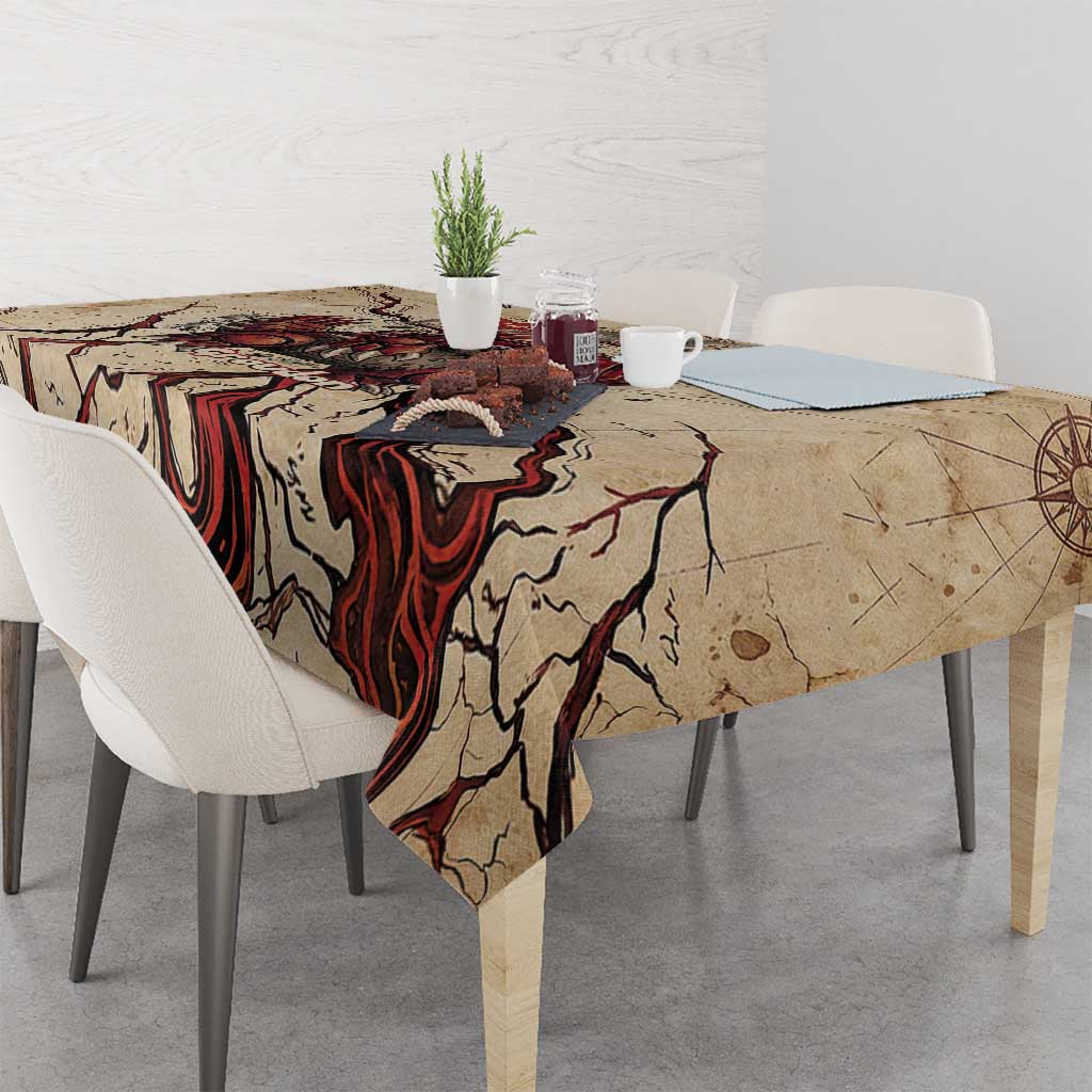 Groudon Omega Ruby Tablecloth Ancient Volcano Map Art