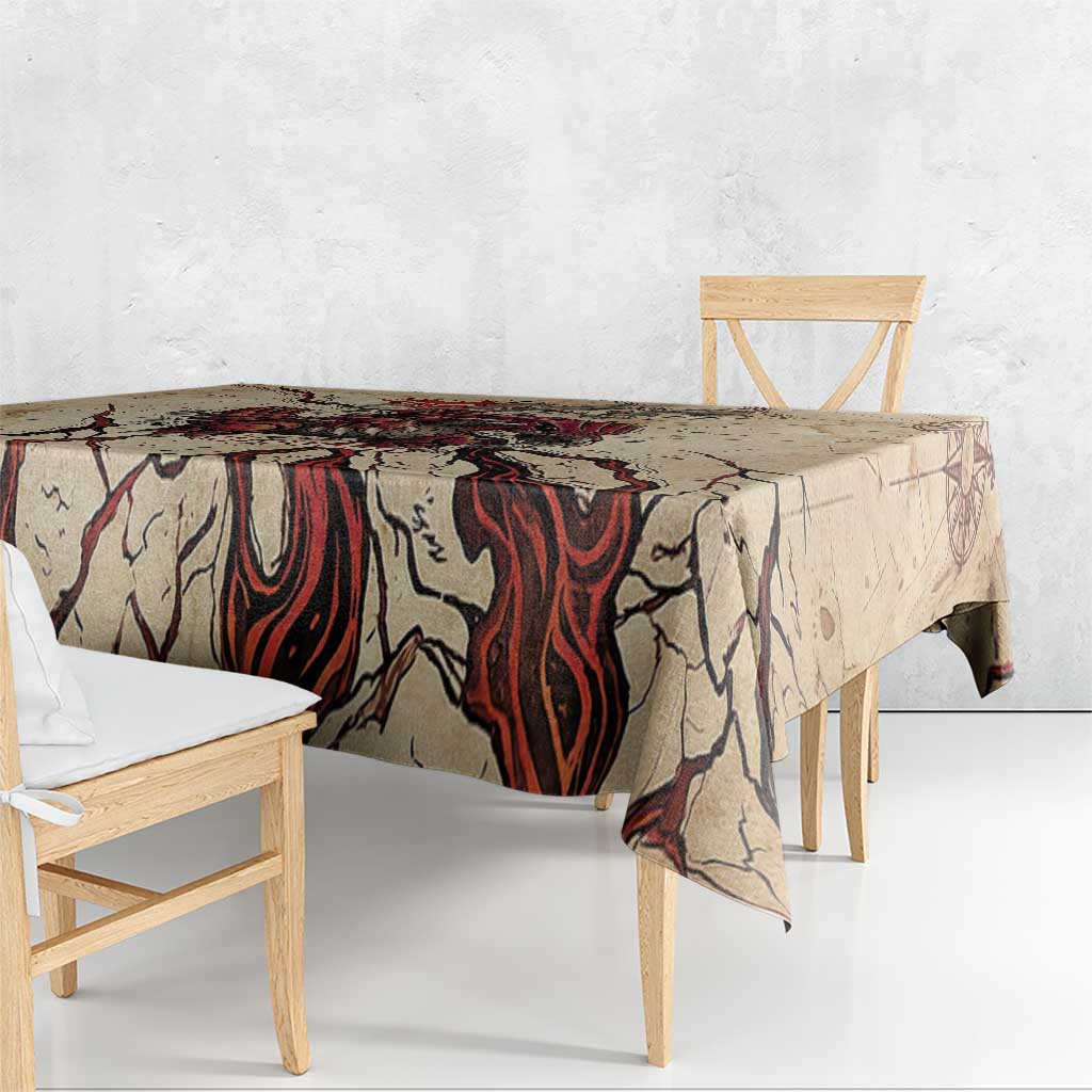 Groudon Omega Ruby Tablecloth Ancient Volcano Map Art