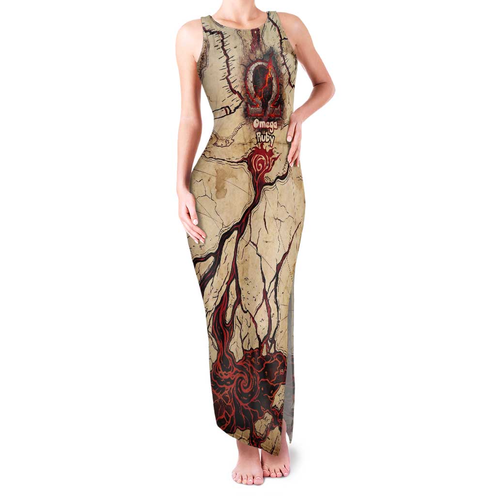 Groudon Omega Ruby Tank Maxi Dress Ancient Volcano Map Art