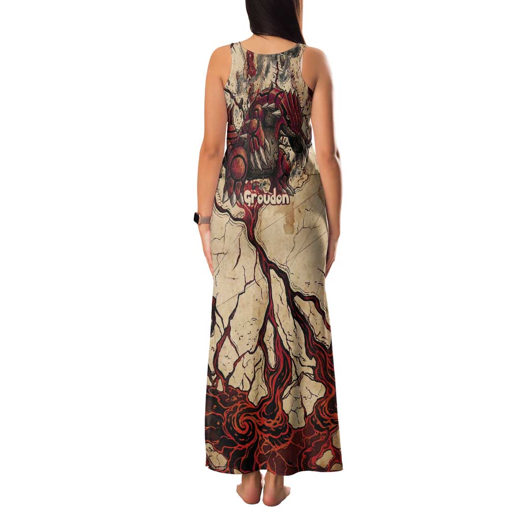 Groudon Omega Ruby Tank Maxi Dress Ancient Volcano Map Art