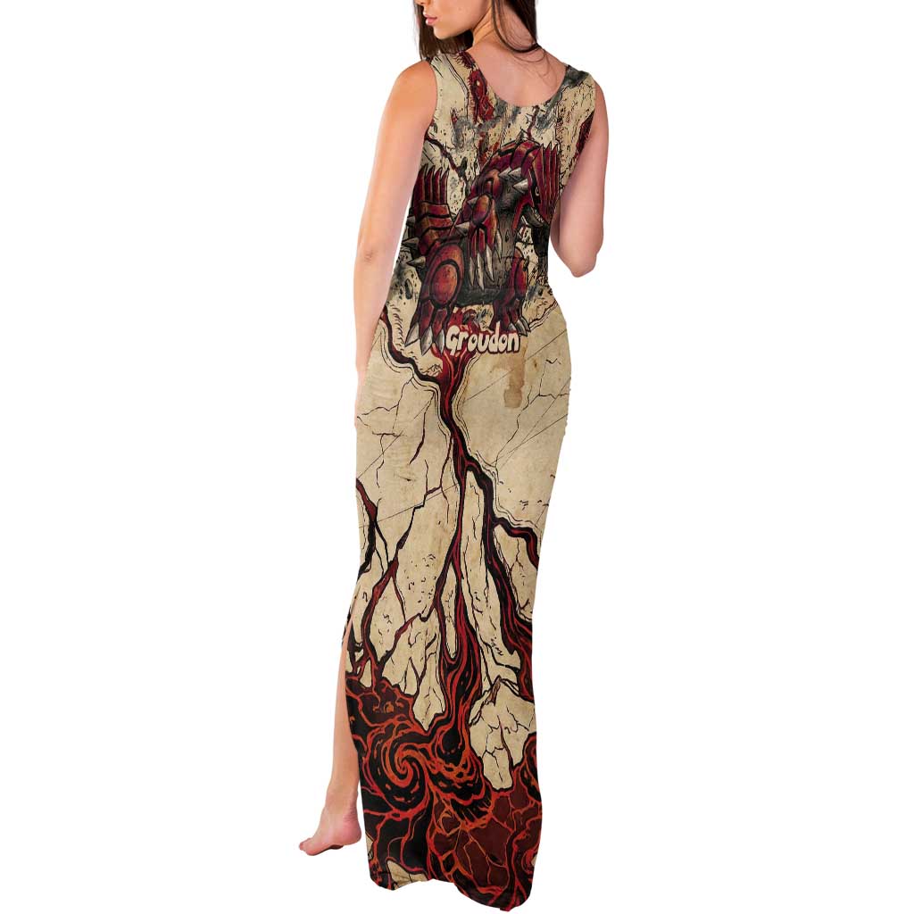 Groudon Omega Ruby Tank Maxi Dress Ancient Volcano Map Art