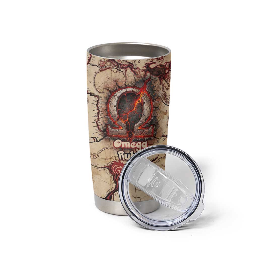 Groudon Omega Ruby Tumbler Cup Ancient Volcano Map Art