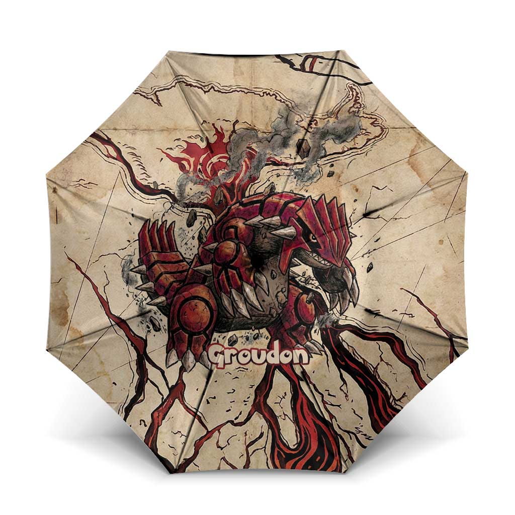 Groudon Omega Ruby Umbrella Ancient Volcano Map Art