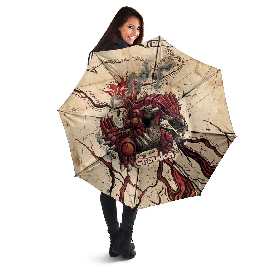 Groudon Omega Ruby Umbrella Ancient Volcano Map Art