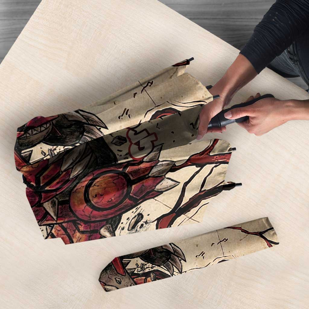 Groudon Omega Ruby Umbrella Ancient Volcano Map Art