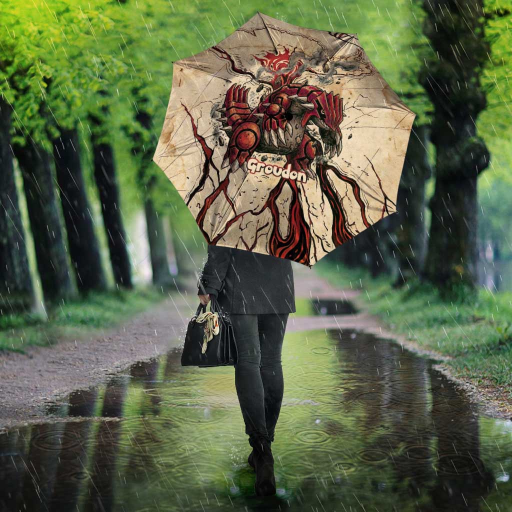 Groudon Omega Ruby Umbrella Ancient Volcano Map Art