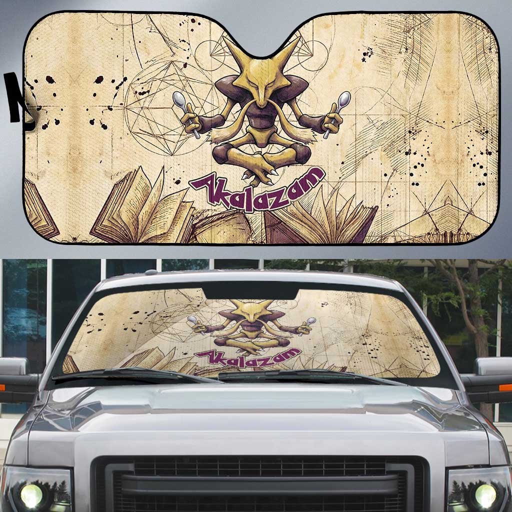 Alakazam Auto Sun Shade Mystic Geometric Alchemy Art