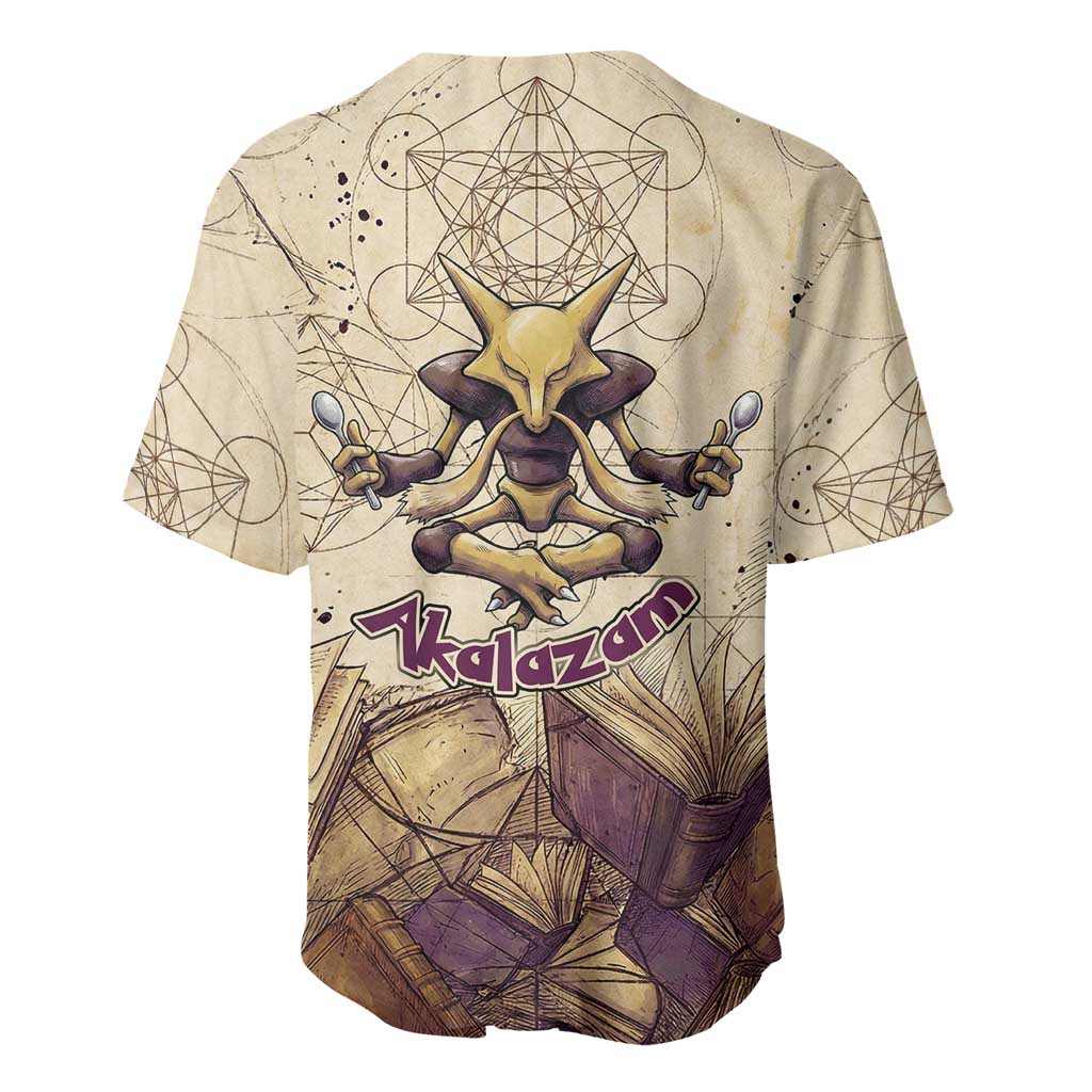 Alakazam Baseball Jersey Mystic Geometric Alchemy Art
