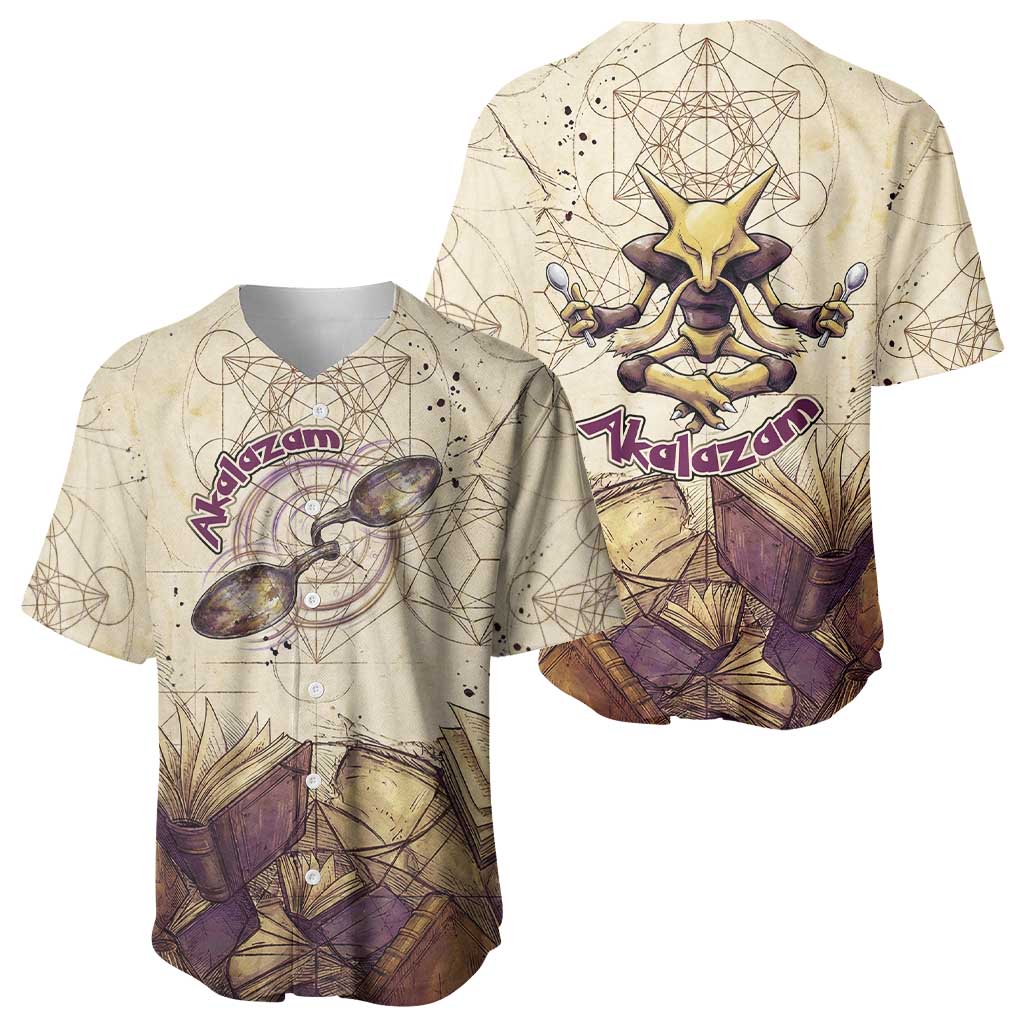 Alakazam Baseball Jersey Mystic Geometric Alchemy Art