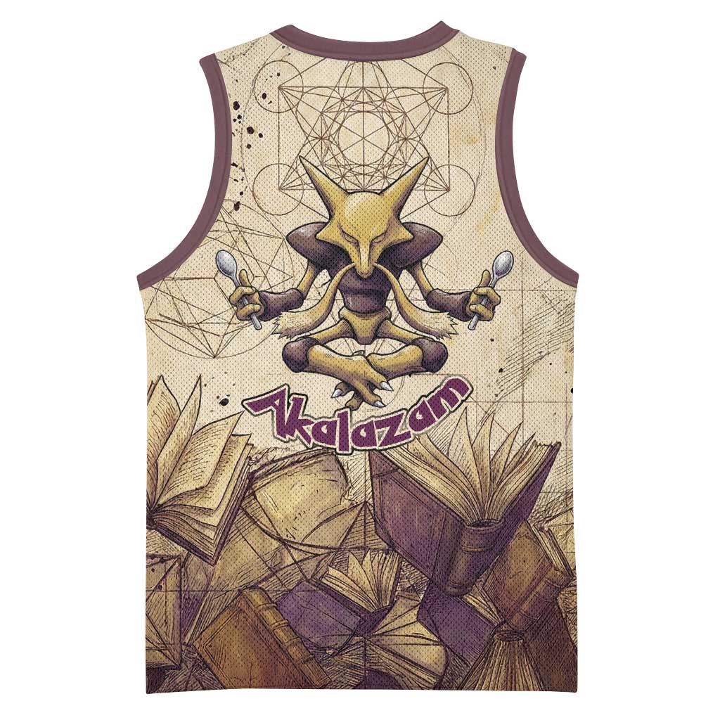 Alakazam Basketball Jersey Mystic Geometric Alchemy Art