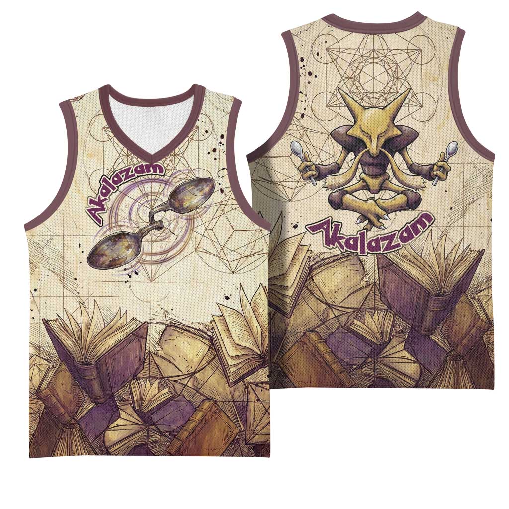 Alakazam Basketball Jersey Mystic Geometric Alchemy Art