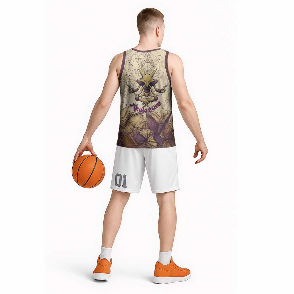 Alakazam Basketball Jersey Mystic Geometric Alchemy Art