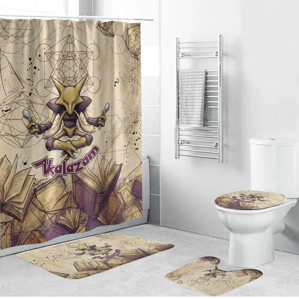 Alakazam Bathroom Set Mystic Geometric Alchemy Art
