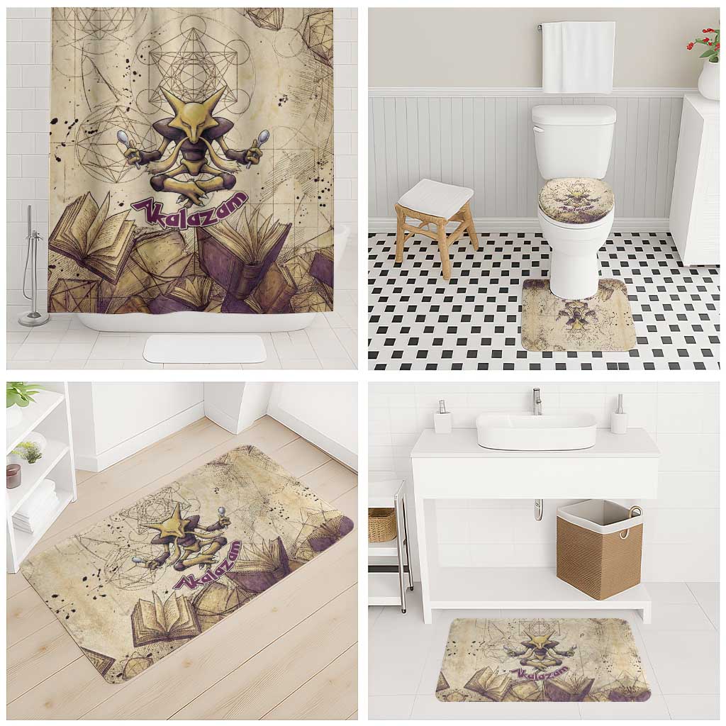 Alakazam Bathroom Set Mystic Geometric Alchemy Art