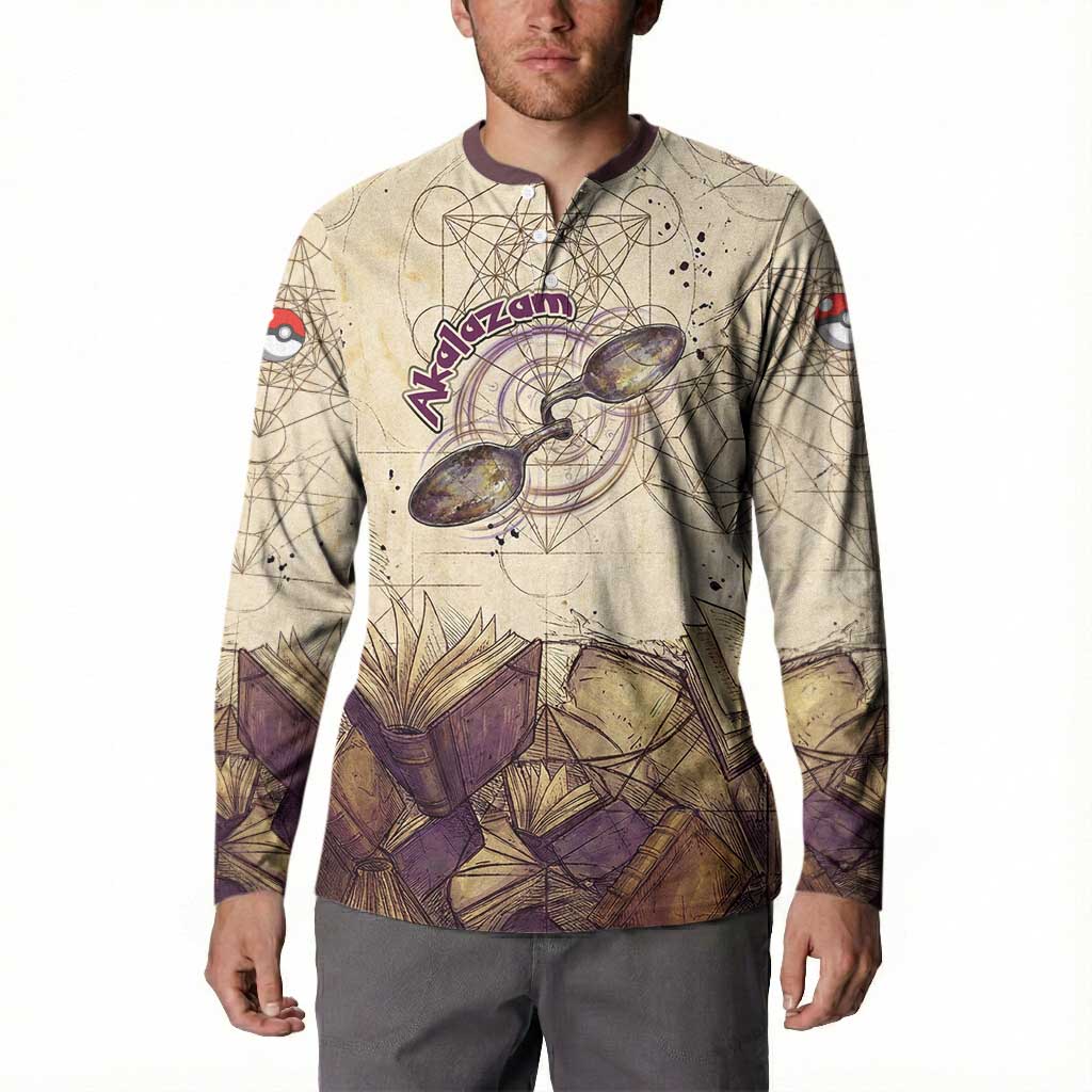 Alakazam Button Sweatshirt Mystic Geometric Alchemy Art