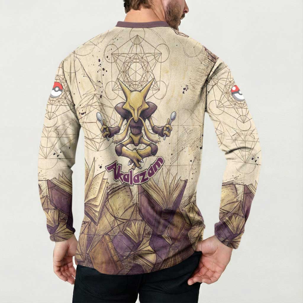 Alakazam Button Sweatshirt Mystic Geometric Alchemy Art