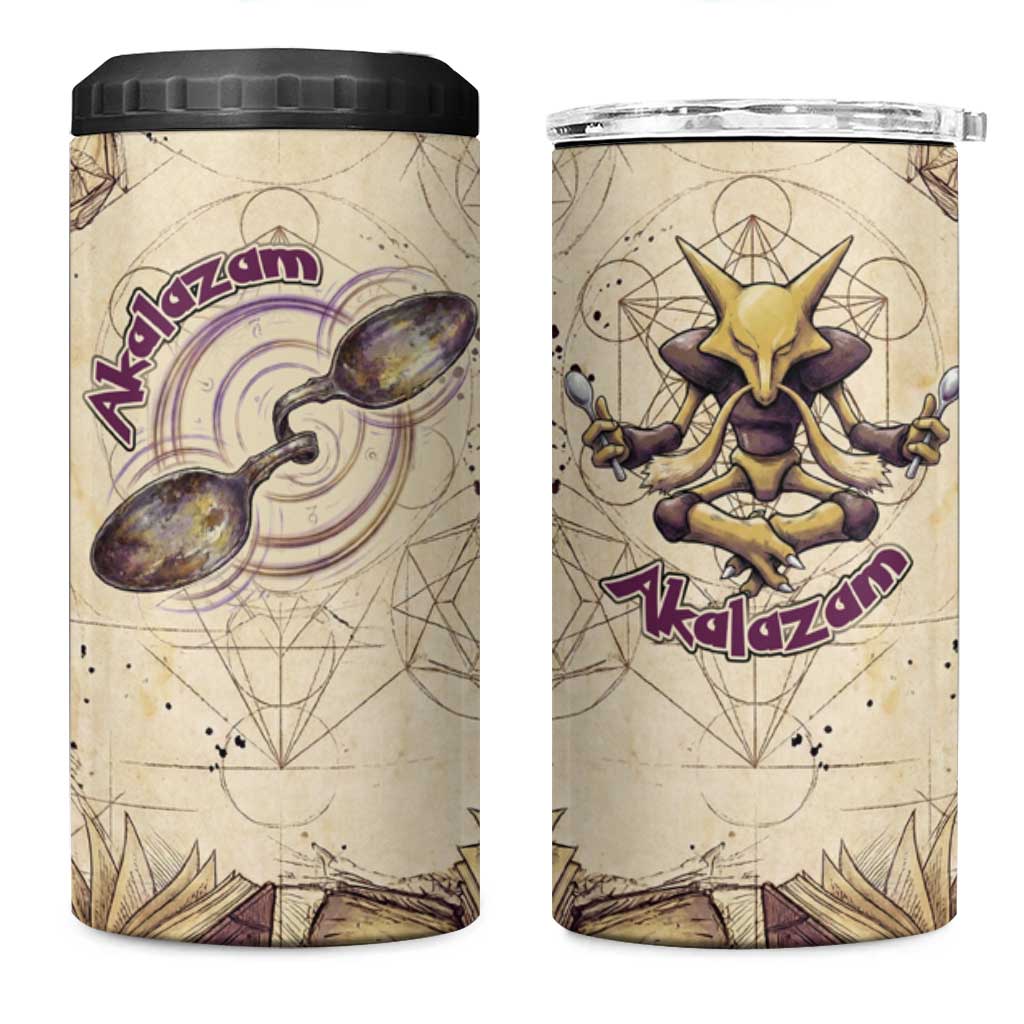 Alakazam 4 in 1 Can Cooler Tumbler Mystic Geometric Alchemy Art