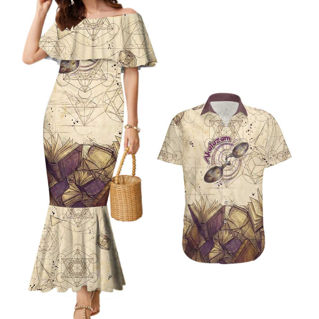 Alakazam Couples Matching Mermaid Dress and Hawaiian Shirt Mystic Geometric Alchemy Art