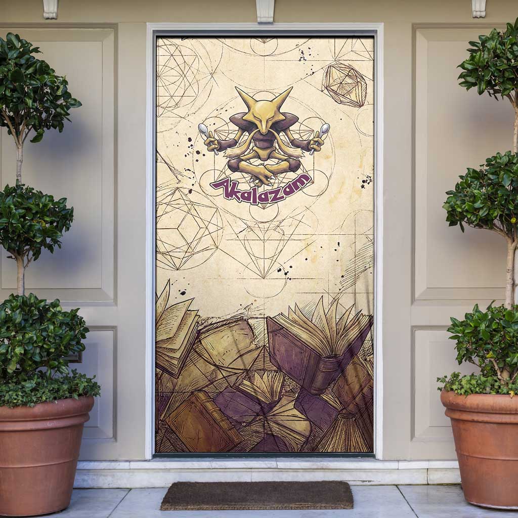 Alakazam Door Cover Mystic Geometric Alchemy Art