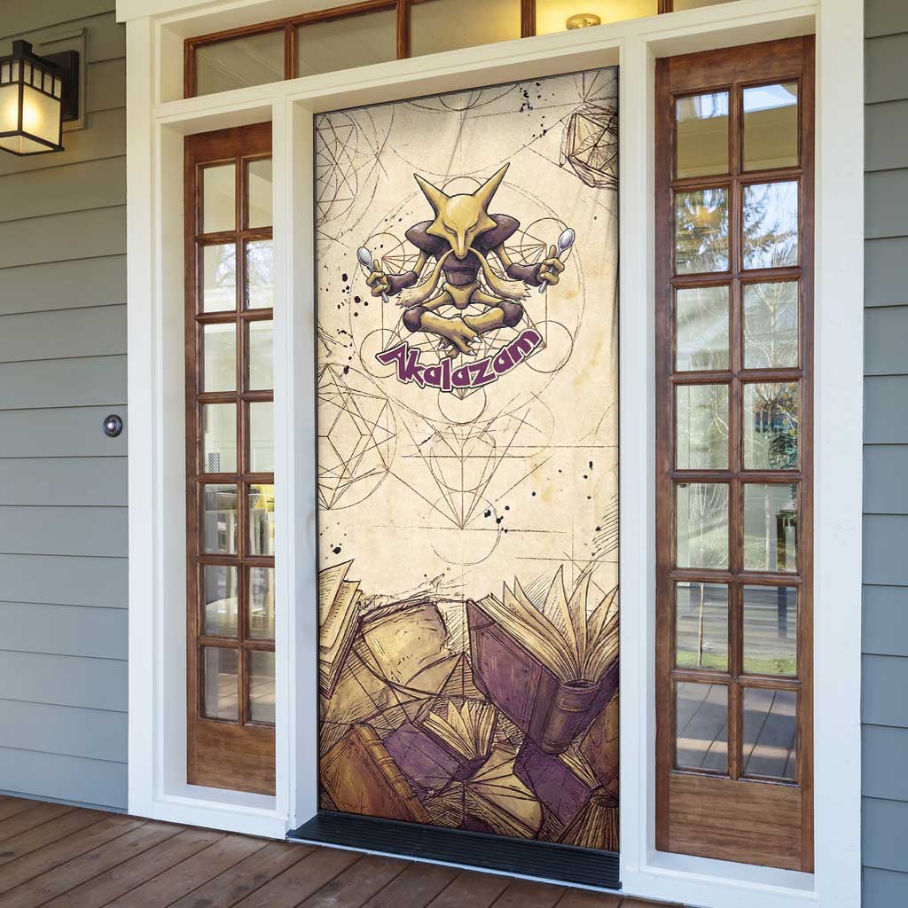 Alakazam Door Cover Mystic Geometric Alchemy Art