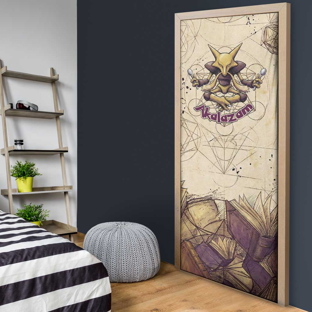 Alakazam Door Cover Mystic Geometric Alchemy Art