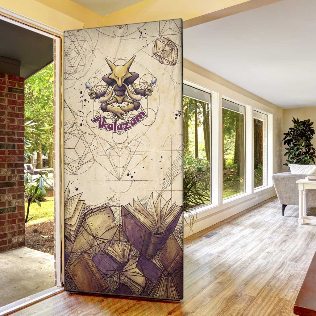 Alakazam Door Cover Mystic Geometric Alchemy Art