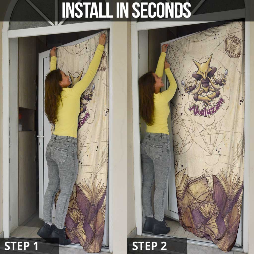 Alakazam Door Cover Mystic Geometric Alchemy Art