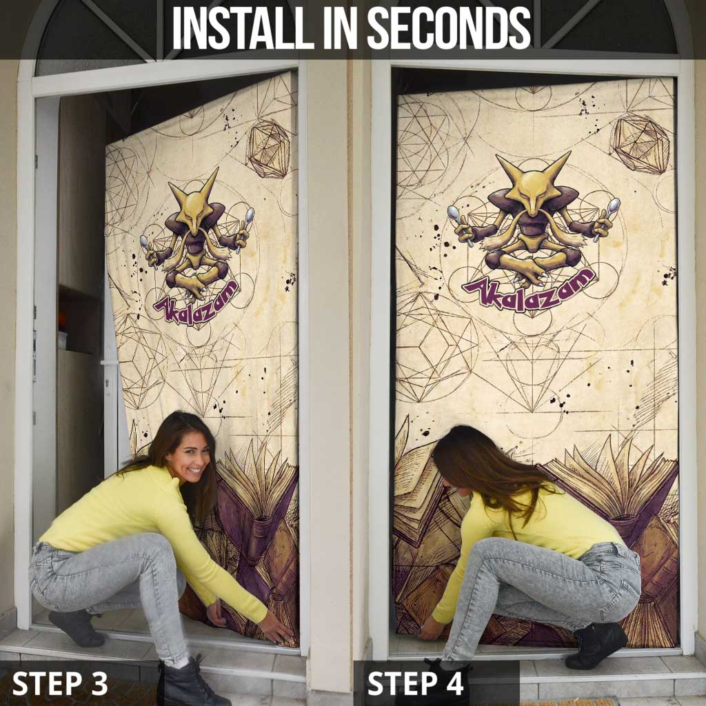 Alakazam Door Cover Mystic Geometric Alchemy Art
