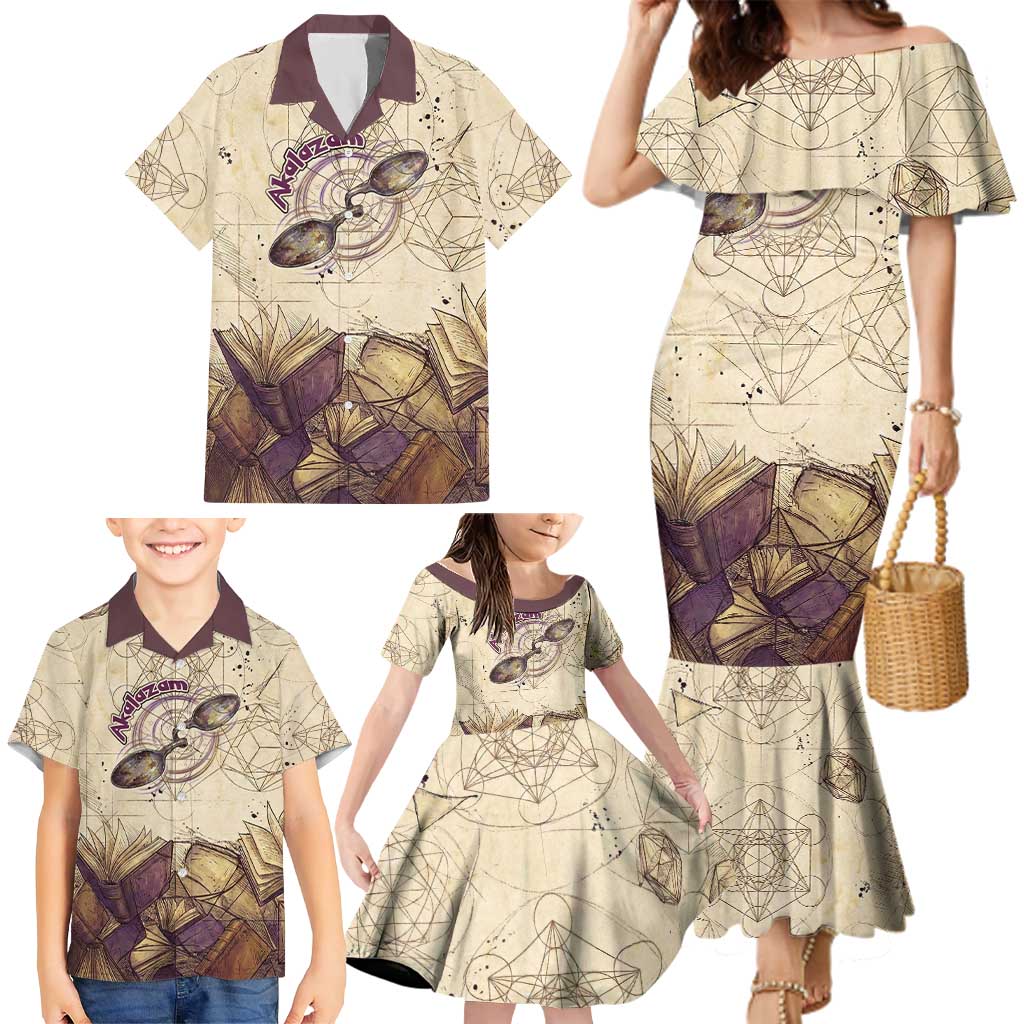 Alakazam Family Matching Mermaid Dress and Hawaiian Shirt Mystic Geometric Alchemy Art