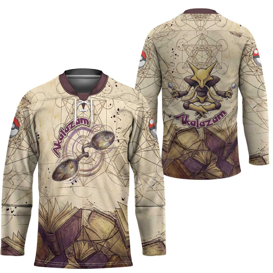 Alakazam Hockey Jersey Mystic Geometric Alchemy Art