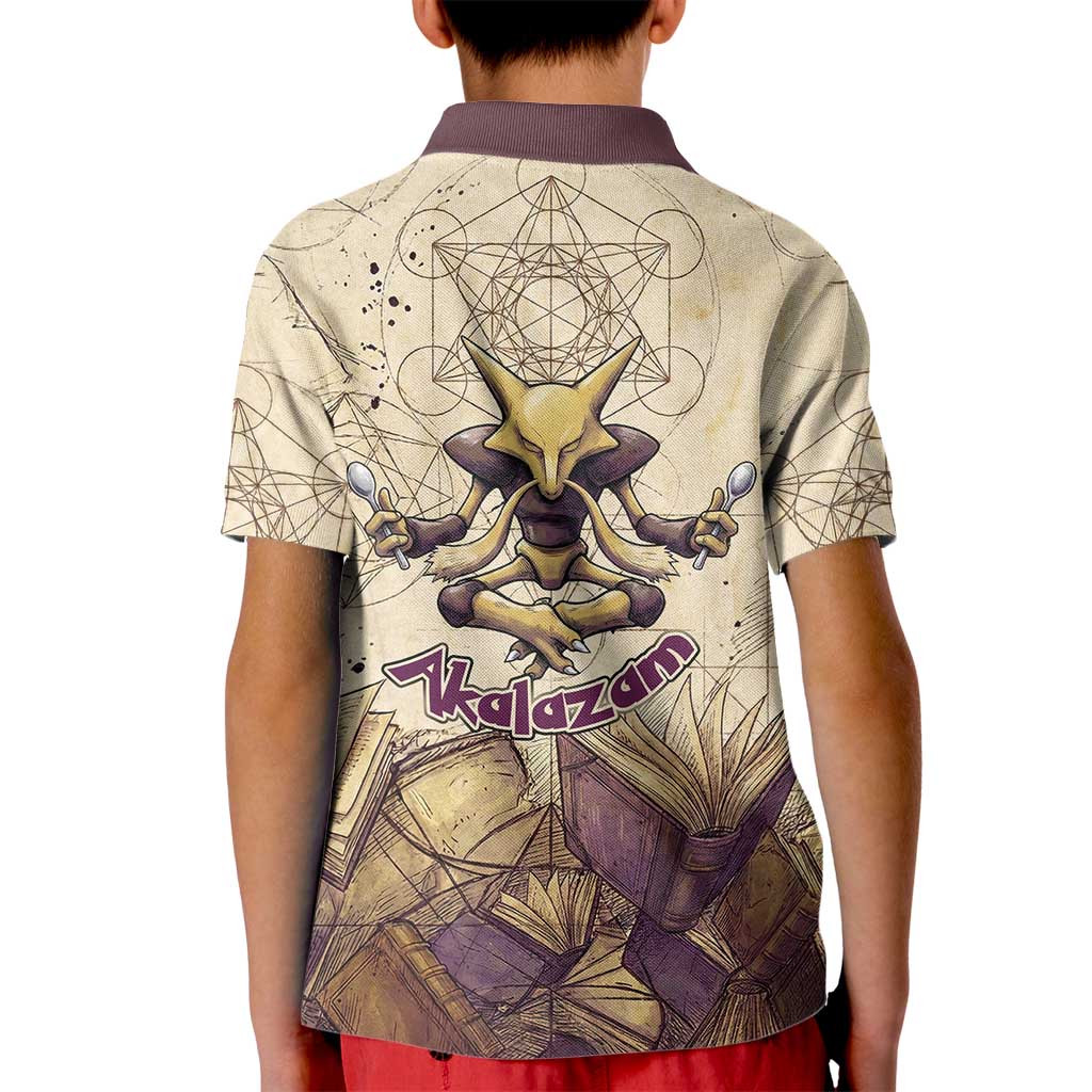 Alakazam Kid Polo Shirt Mystic Geometric Alchemy Art