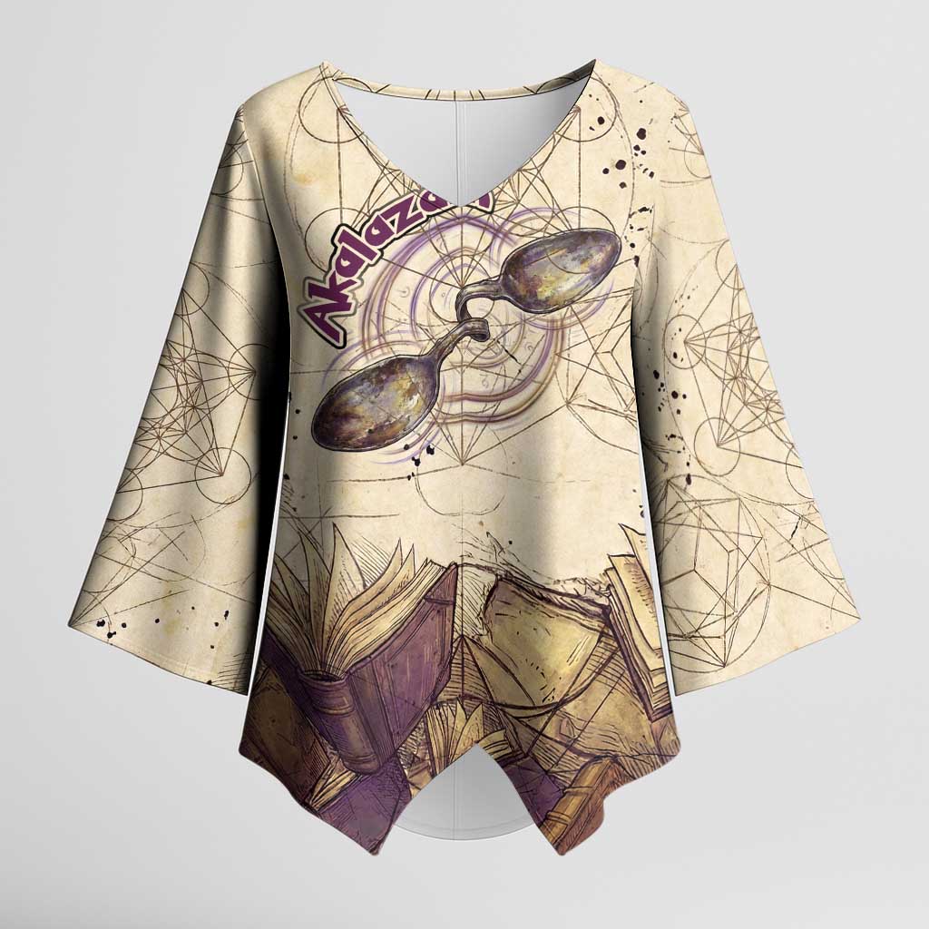 Alakazam Kimono Sleeve Blouse Mystic Geometric Alchemy Art