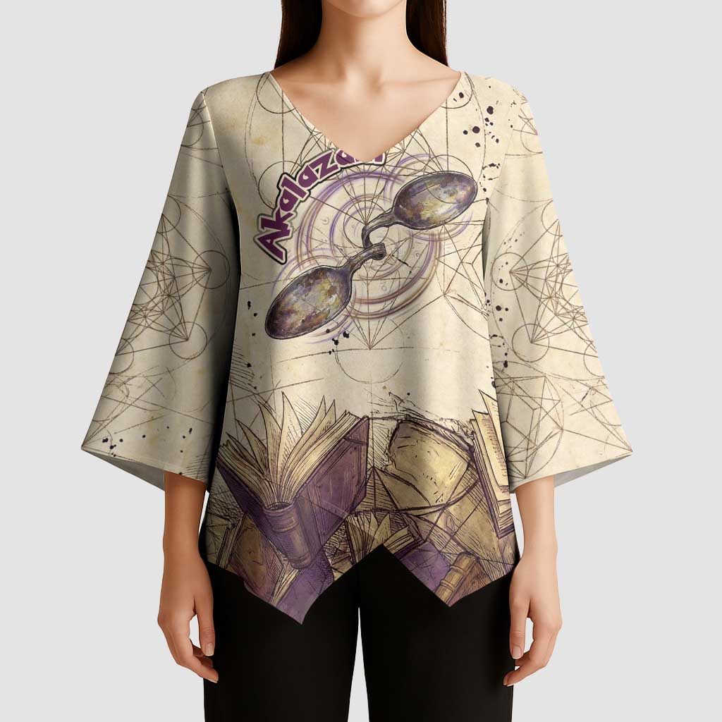 Alakazam Kimono Sleeve Blouse Mystic Geometric Alchemy Art