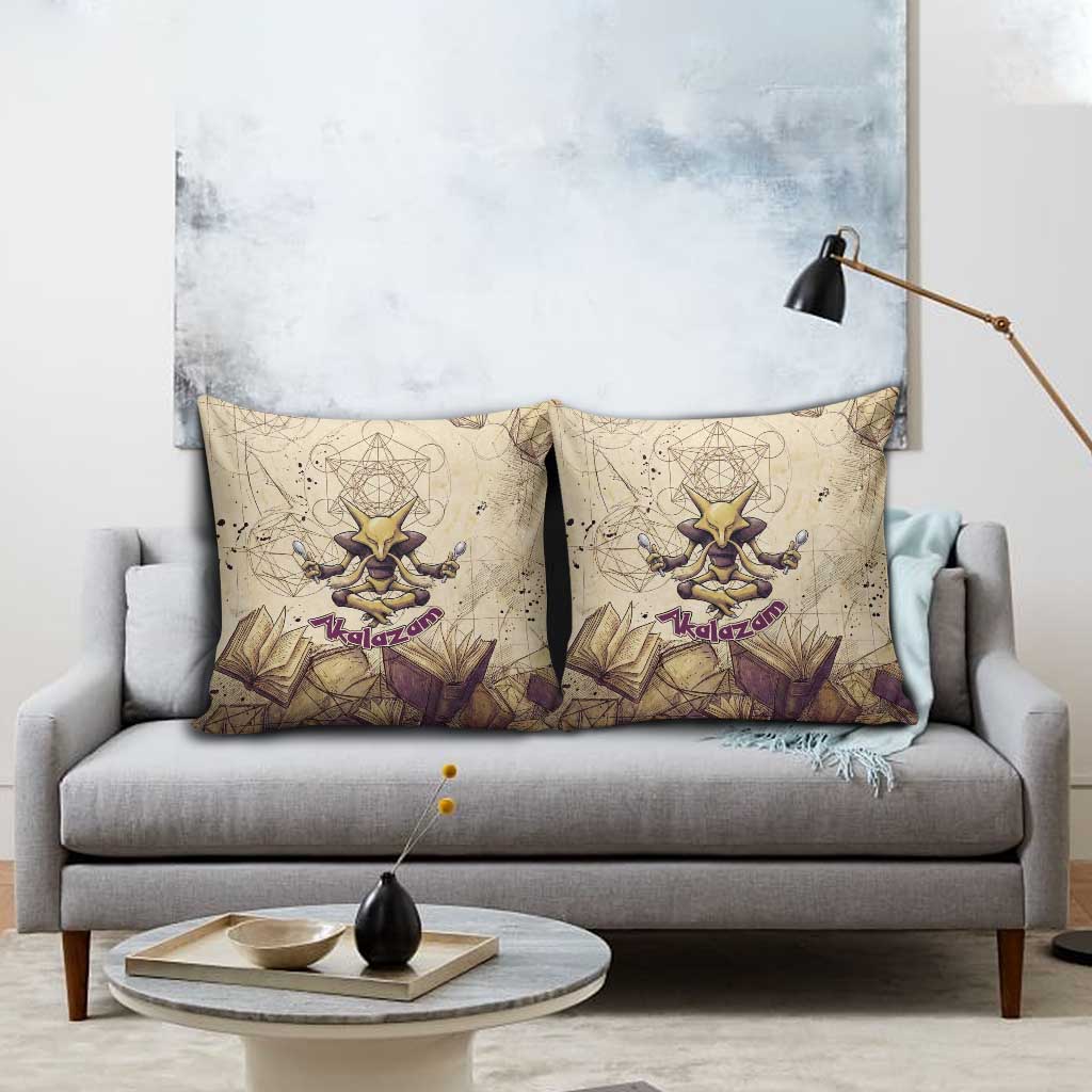 Alakazam Pillow Cover Mystic Geometric Alchemy Art