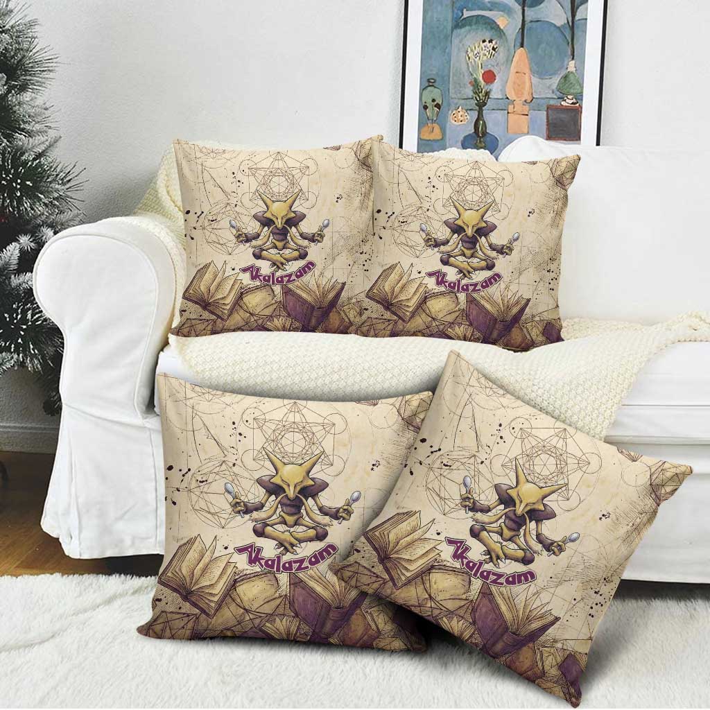 Alakazam Pillow Cover Mystic Geometric Alchemy Art