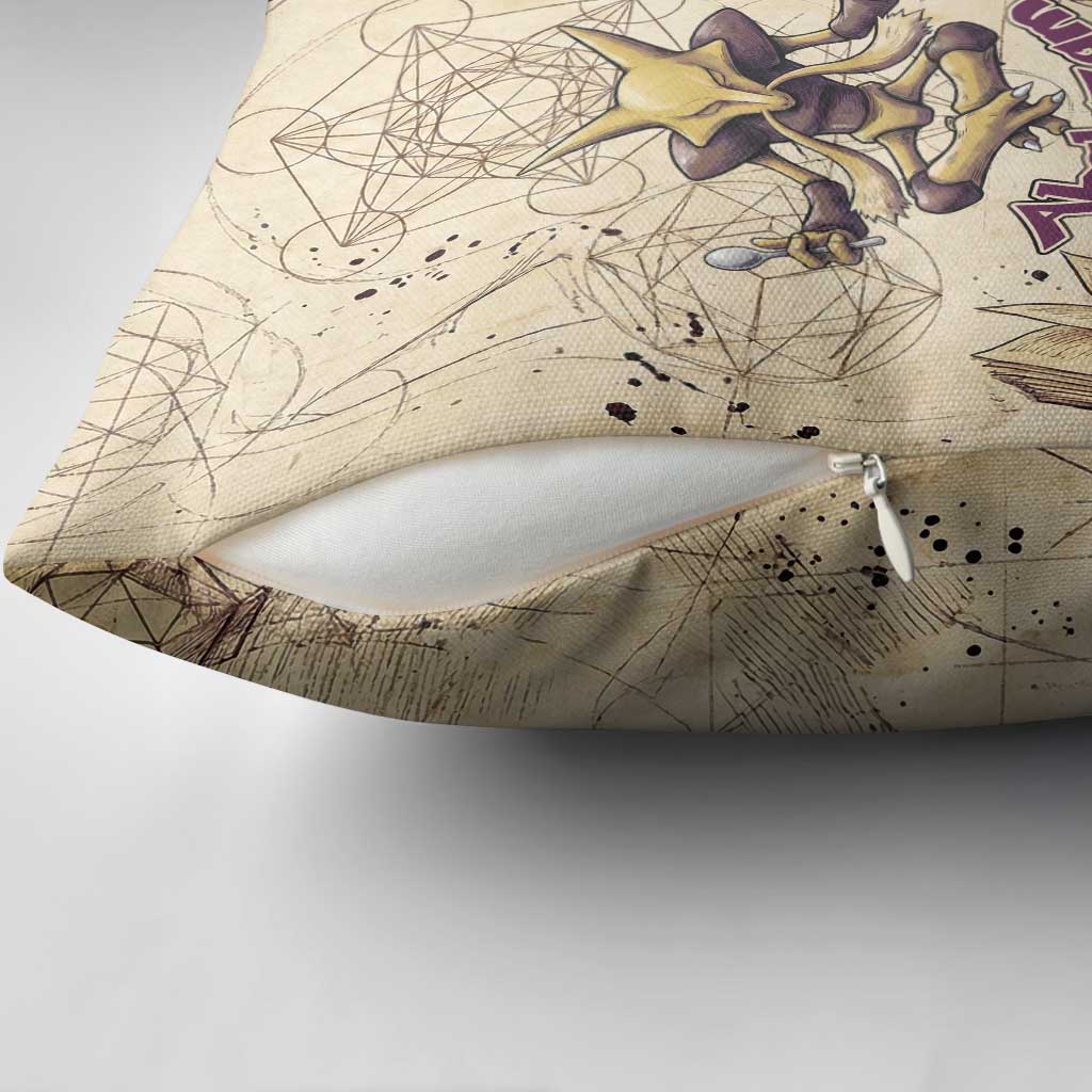 Alakazam Pillow Cover Mystic Geometric Alchemy Art